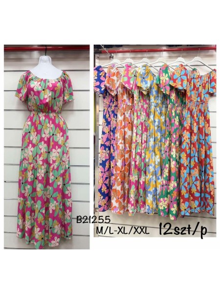 Sukienki damskie , size m-2xl, paczka 12szt, mix kolor