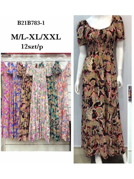 Sukienki damskie , size m-2xl, paczka 12szt, mix kolor