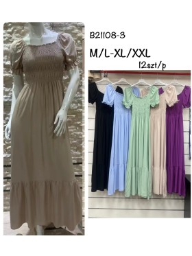Sukienki damskie , size m-2xl, paczka 12szt, mix kolor