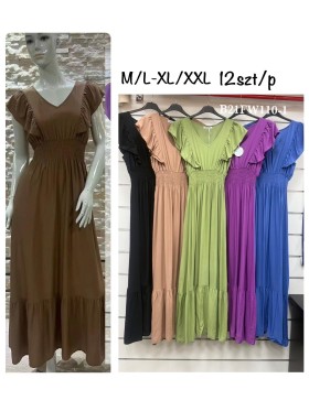 Sukienki damskie , size m-2xl, paczka 12szt, mix kolor