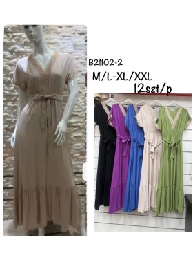 Sukienki damskie , size m-2xl, paczka 12szt, mix kolor