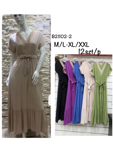 Sukienki damskie , size m-2xl, paczka 12szt, mix kolor