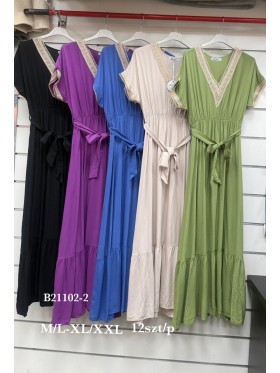 Sukienki damskie , size m-2xl, paczka 12szt, mix kolor