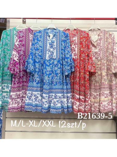 Sukienki damskie , size m-2xl, paczka 12szt, mix kolor