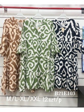 Sukienki damskie , size m-2xl, paczka 12szt, mix kolor