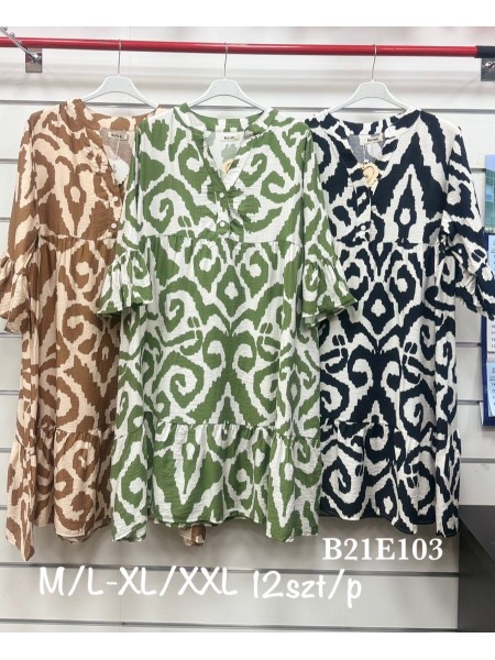Sukienki damskie , size m-2xl, paczka 12szt, mix kolor