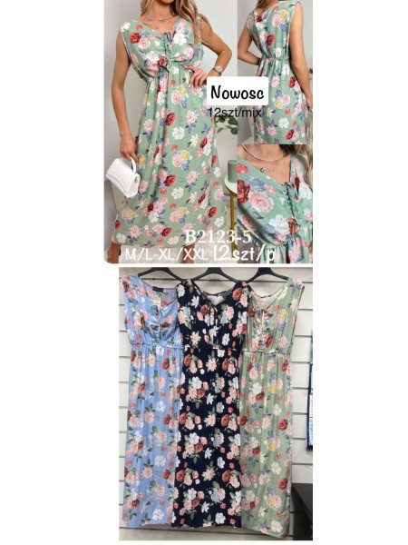 Sukienki damskie , size m-2xl, paczka 12szt, mix kolor