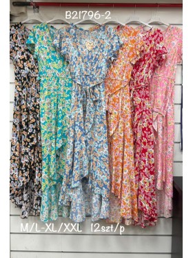 Sukienki damskie , size l-2xl, paczka 12szt, mix kolor