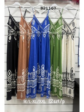 Sukienki damskie , size m-2xl, paczka 12szt, mix kolor