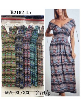 Sukienki damskie , size m-2xl, paczka 12szt, mix kolor