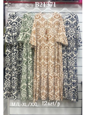 Sukienki damskie , size m-2xl, paczka 12szt, mix kolor