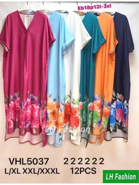 Sukienki damskie , size l-3xl, paczka 12szt, mix kolor