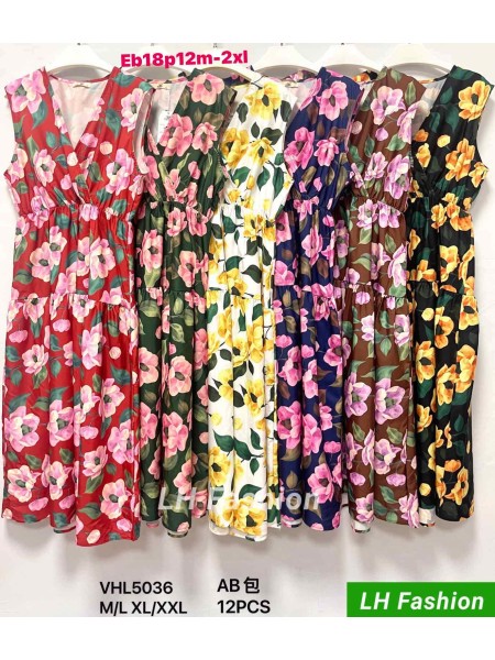 Sukienki damskie , size m-2xl, paczka 12szt, mix kolor