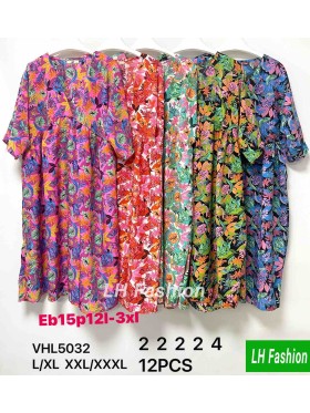 Sukienki damskie , size l-3xl, paczka 12szt, mix kolor