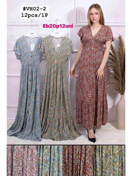 Sukienki damskie , size uni, paczka 12szt, mix kolor