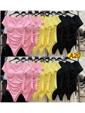 Body damskie wloskie, Size uni ,paczka 6szt,mix kolor