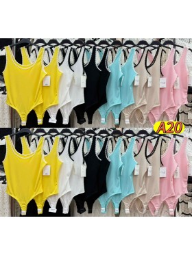 Body damskie wloskie, Size uni ,paczka 6szt,mix kolor