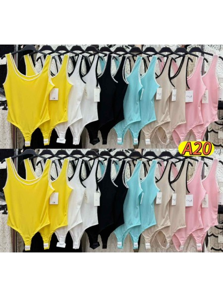 Body damskie wloskie, Size uni ,paczka 6szt,mix kolor