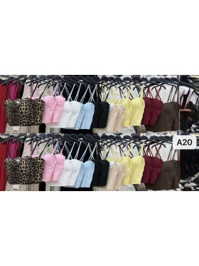 Bluzki damskie wloskie, Size uni ,paczka 6szt,mix kolor