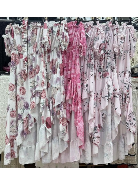 Sukienki damskie wloskie, Size uni ,paczka 6szt,mix kolor