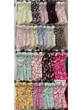 Sukienki damskie wloskie, Size uni ,paczka 6szt,mix kolor