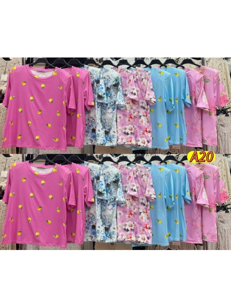 Bluzki damskie wloskie, Size uni ,paczka 6szt,mix kolor