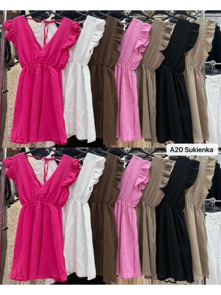 Sukienki damskie wloskie, Size uni ,paczka 6szt,mix kolor