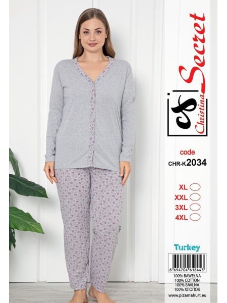 Piżama damskie tureckie, Size l-4xl,paczka 12szt,1kolor