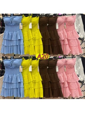 Sukienki damskie wloskie, Size uni ,paczka 6szt,mix kolor