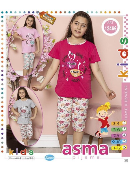 Piżama DZIECIĘCA tureckie, Size 3-12 lat,paczka 10szt,mix kolor