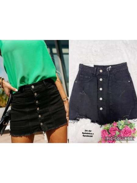 Spódnica krótka Jeansowa damska , size 34-42 paczka 10szt,