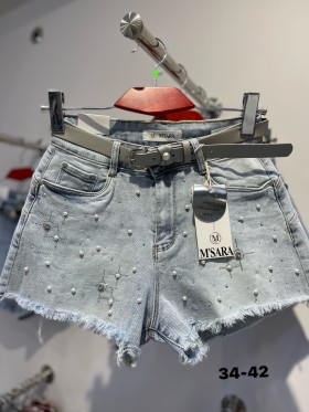 Spodenki jeansowe damskie M'sara , size 34-42 paczka 12szt,