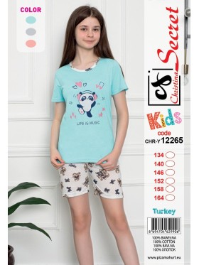 Piżama DZIECIĘCA tureckie, Size 134-164,paczka 12szt,mix kolor
