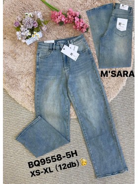 Jeansy damskie M'sara, size xs-xl paczka 12szt,