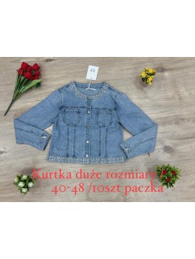 Kurtki Jeansowe damskie , size 40-48 paczka 10szt,