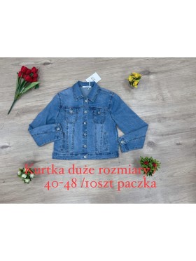Kurtki Jeansowe damskie , size 40-48 paczka 10szt,