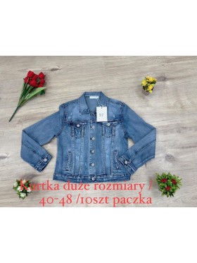 Kurtki Jeansowe damskie , size 40-48 paczka 10szt,