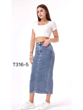 Spódnica długa Jeansowa damska , size 34-42 paczka 10szt,