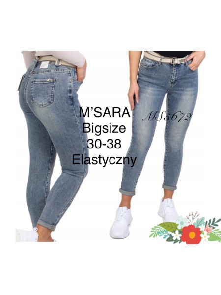 Jeansy damskie M'sara, size 30-38 paczka 10szt,