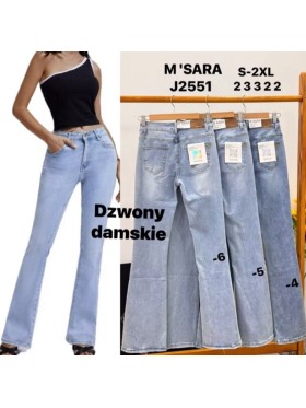 Jeansy damskie M'sara, size s-2xl paczka 12szt,