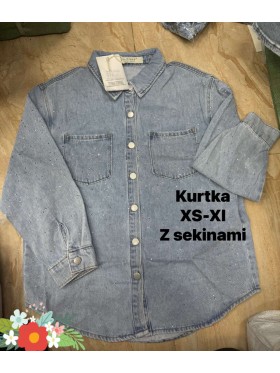 Kurtki Jeansowe damskie , size xs-xl paczka 10szt,