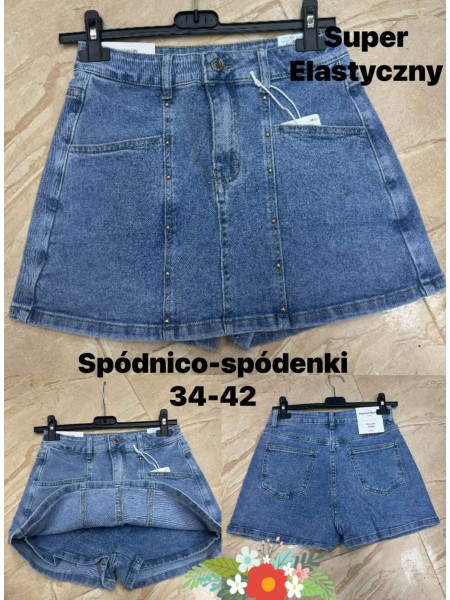 Spódnica krótka Jeansowa damska , size 34-42 paczka 10szt,