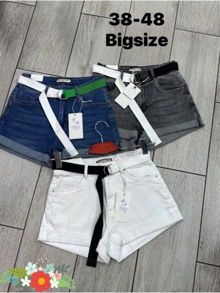 Spodenki jeansowe damskie , size 38-48 paczka 12szt, 1kolor