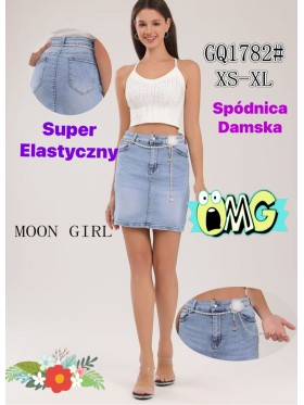 Spódnica krótka jeansowa damska , size XS-XL paczka 10szt,