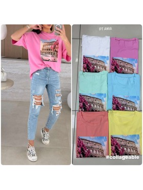 Bluzki damskie polskie, Size uni,paczka 4szt,mix kolor