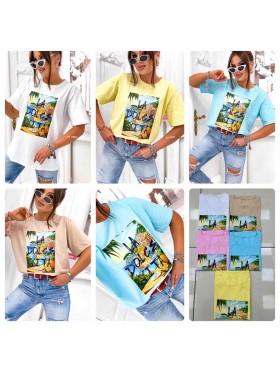 Bluzki damskie polskie, Size uni,paczka 4szt,mix kolor