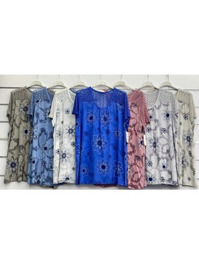 Bluzki damskie wloskie, Size uni ,paczka 6szt,mix kolor
