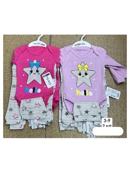 Komplety DZIECIĘCA , Size 3-9m,paczka 2szt,1kolor