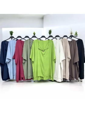 Bluzki Biust do 140cm, długość 72cm damskie Włoskie, size uni paczka 6szt,mix  kolor
