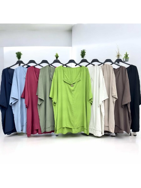 Bluzki Biust do 140cm, długość 72cm damskie Włoskie, size uni paczka 6szt,mix  kolor